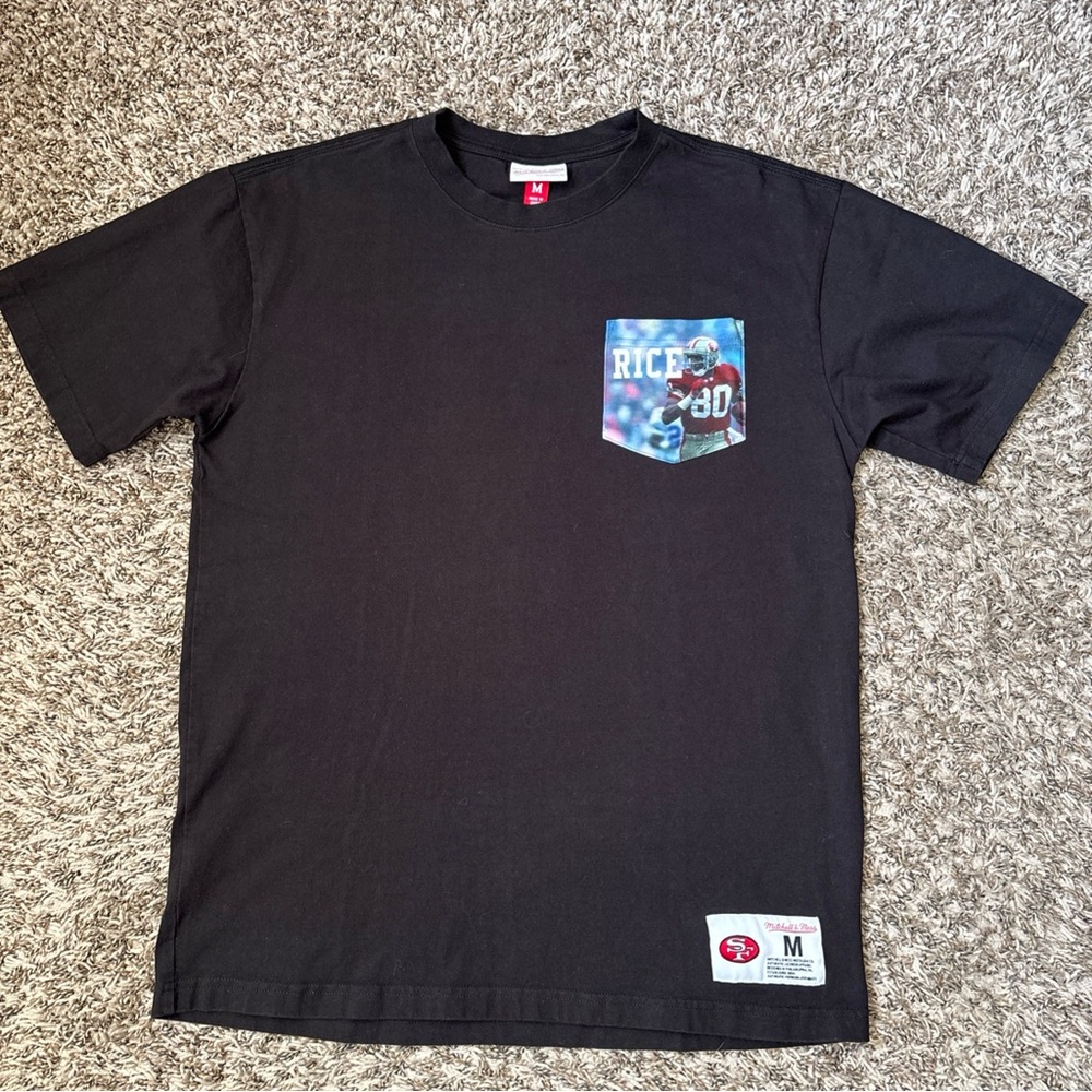Rare Mitchell & Ness Jerry Rice T Shirt, Size Medium
